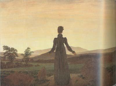 Caspar David Friedrich Woman Before the Setting Sun (mk10) Sweden oil painting art